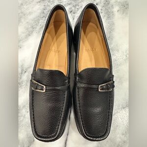 Bally Women's Black Leather Slip-On Loafers